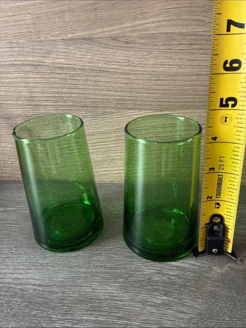 Green Moroccan Beldi Glasses Set of 2